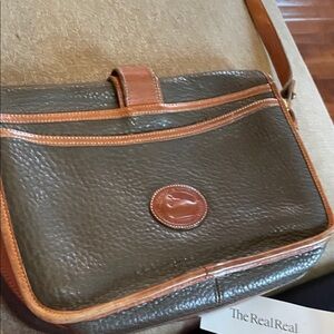 Dooney & Bourke Olive and Tan Messenger Bag